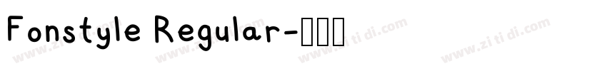 Fonstyle Regular字体转换